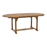 Set ngrënieje Bistrual-Sopho pakoworld me 5 copë, dru akacie i ngurtë natyral i zgjerueshëm 200/150x100x75cm