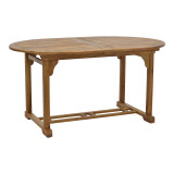 Set ngrënieje Bistrual-Sopho pakoworld me 7 copë, dru akacie i ngurtë natyral i zgjerueshëm 200/150x100x75cm