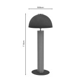 Llambë dyshemeje Cableler Inart Ε27 metal i zi D46x114cm