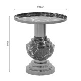 Tavolinë anësore Cogent Inart metal i zi-artë D46x50cm