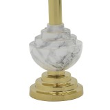 Tavolinë anësore Cogent Inart mermer gri-metal ari D41x44cm