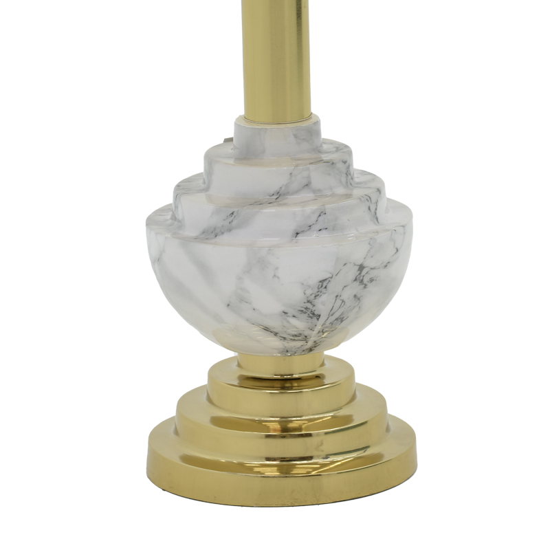 Tavolinë anësore Cogent Inart mermer gri-metal ari D41x44cm