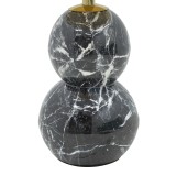 Tavolinë anësore Dearest Inart mermer i zi-metal i artë D41x57cm