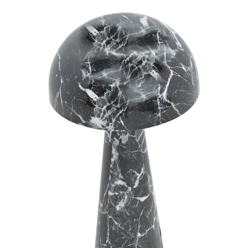 Llambë dyshemeje Flozer Inart E27 mermer i zi metal D36.5x79cm