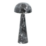 Llambë dyshemeje Flozer Inart E27 mermer i zi metal D36.5x79cm