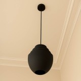 Llamba tavani Kelsy Inart E27 metal i zi D30x122cm