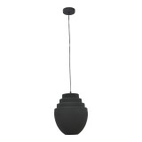 Llamba tavani Kelsy Inart E27 metal i zi D30x122cm
