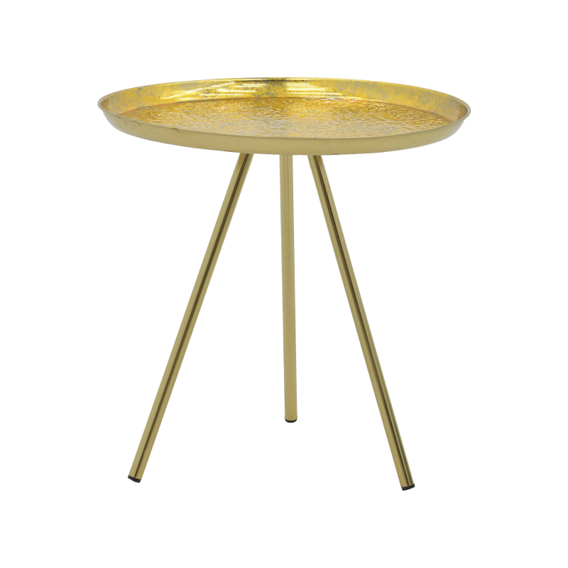 Tavolinë anësore Jacksie Inart metal ari D51x54cm