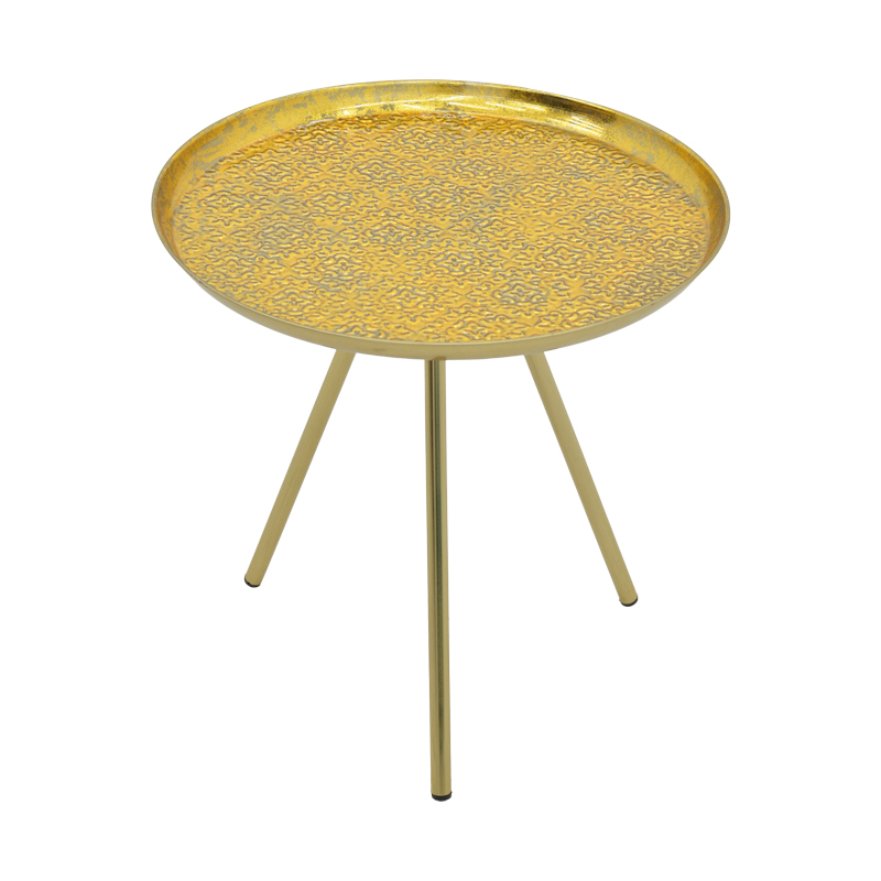Tavolinë anësore Jacksie Inart metal ari D51x54cm