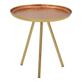 Tavolinë anësore Jacksie Inart bronzë-ar metal D46x48cm