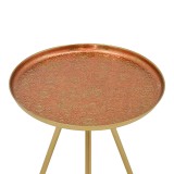 Tavolinë anësore Jacksie Inart bronzë-ar metal D46x48cm