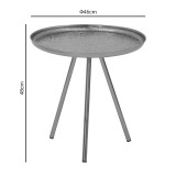 Tavolinë anësore Jacksie Inart bronzë-ar metal D46x48cm