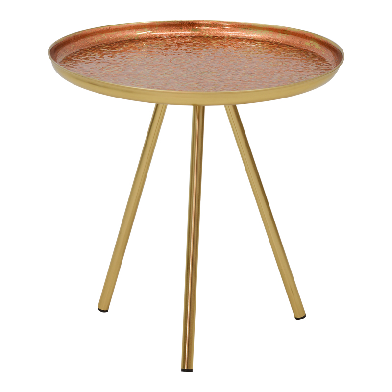 Tavolinë anësore Jacksie Inart bronzë-ar metal D46x48cm