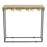 Tavolinë konsolle Bulco Inart metal ari-zi 80.5x28x72cm