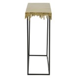 Tavolinë konsolle Bulco Inart metal ari-zi 80.5x28x72cm