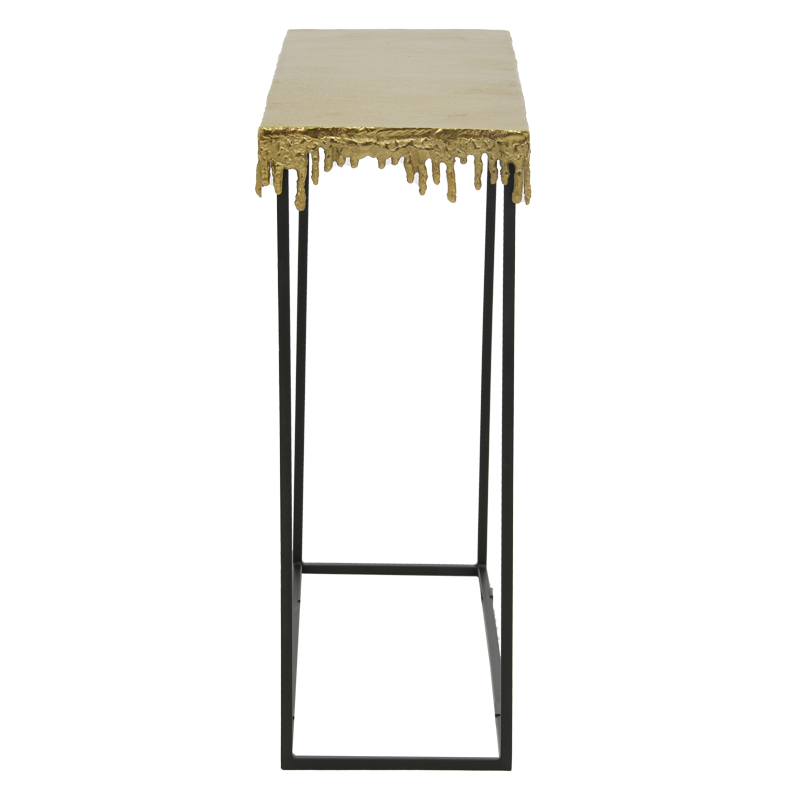 Tavolinë konsolle Bulco Inart metal ari-zi 80.5x28x72cm