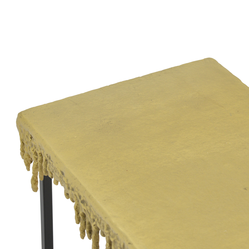 Tavolinë konsolle Bulco Inart metal ari-zi 80.5x28x72cm