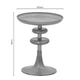 Tavolinë anësore Trego I Inart metal ari-i bardhë D33x42cm