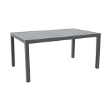 Tavolinë zgjatuese Lafla pakoworld alumini gri e errët 160-240x90x75cm
