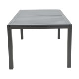 Tavolinë zgjatuese Lafla pakoworld alumini gri e errët 160-240x90x75cm