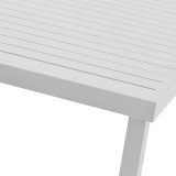 Tavolinë Kliton pakoworld alumini i bardhë 150x80x74cm