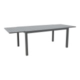 Set ngrënie Azelie-Lafla pakoworld set prej 7 copësh copë antracit-alumini antracit 160-240x90x75cm