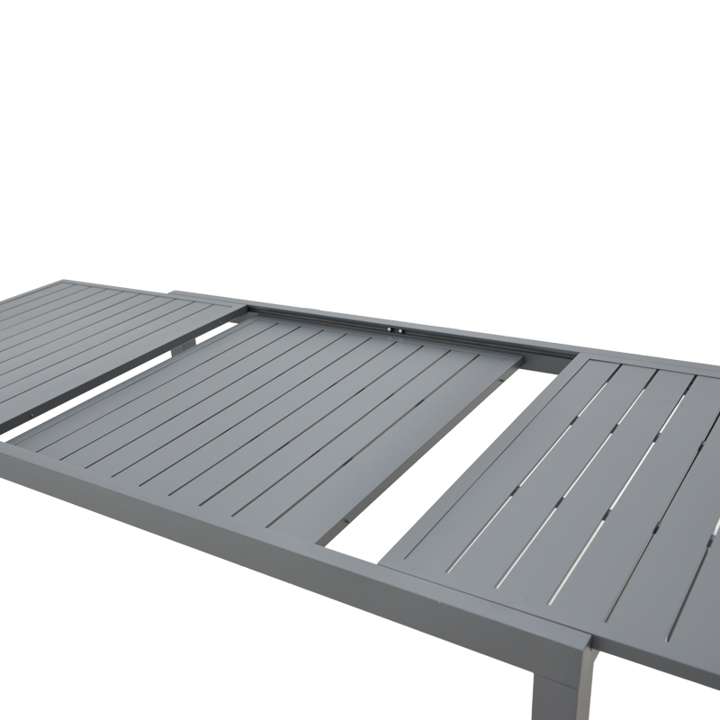 Set ngrënie Azelie-Lafla pakoworld set prej 7 copësh copë antracit-alumini antracit 160-240x90x75cm
