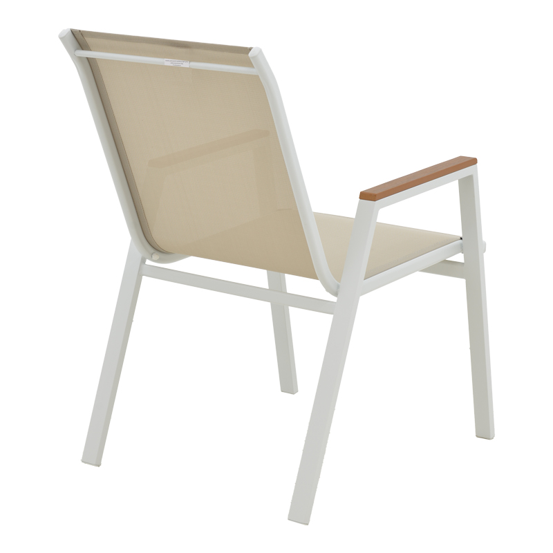 Set ngrënieje Azelie-Kliton I pakoworld set prej 5 pëlhurë gri-alumini i bardhë 80x80x74cm