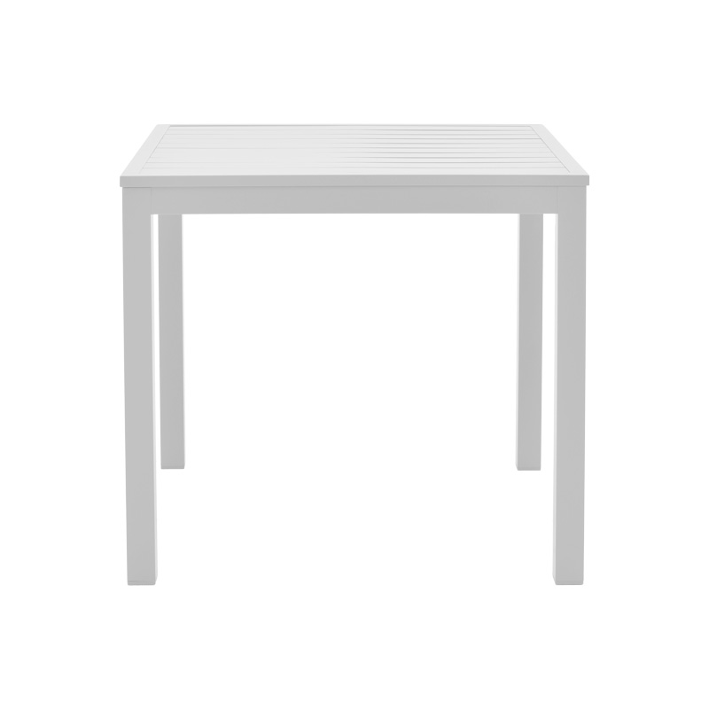 Tavolinë plazhi alumini Kliton pakoworld në nuancë të bardhë 45x45x41cm