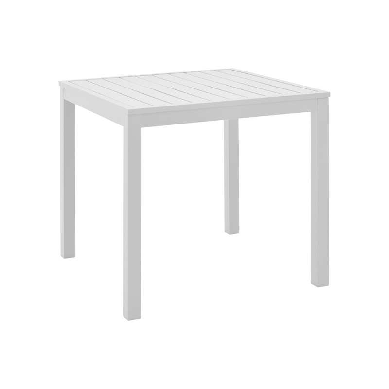 Tavolinë plazhi alumini Kliton pakoworld në nuancë të bardhë 45x45x41cm