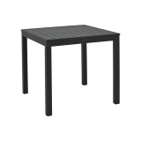 Tavolinë plazhi Kliton pakoworld alumini në nuancë të zezë 45x45x41cm