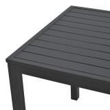 Tavolinë plazhi Kliton pakoworld alumini në nuancë të zezë 45x45x41cm