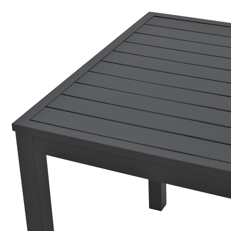 Tavolinë plazhi Kliton pakoworld alumini në nuancë të zezë 45x45x41cm