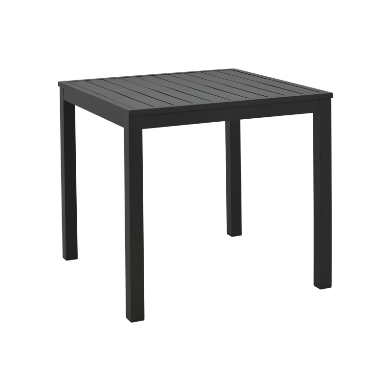 Tavolinë plazhi Kliton pakoworld alumini në nuancë të zezë 45x45x41cm
