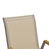 Fotel Azelie pakoworld shampanjë alumini dhe tekstil në nuancë gri të lehtë 56x75x88cm
