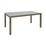 Tavolinë e zgjerueshme Lafla pakoworld alumini në nuancë shampanjë 160-240x90x75cm
