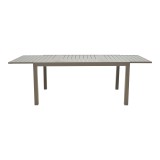 Tavolinë e zgjerueshme Lafla pakoworld alumini në nuancë shampanjë 160-240x90x75cm