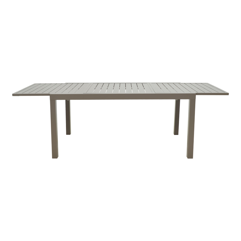 Tavolinë e zgjerueshme Lafla pakoworld alumini në nuancë shampanjë 160-240x90x75cm