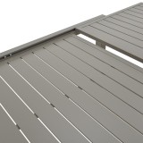 Tavolinë e zgjerueshme Lafla pakoworld alumini në nuancë shampanjë 160-240x90x75cm
