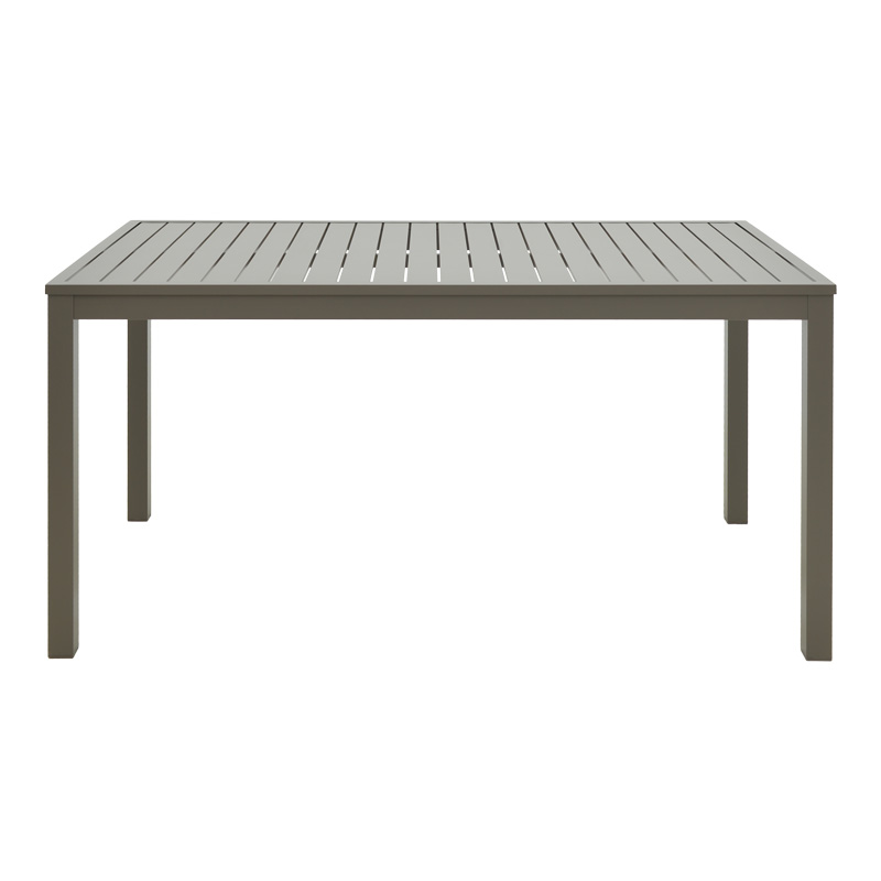 Tavolinë alumini Kliton pakoworld në nuancë shampanjë 150x80x74cm