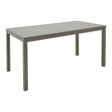 Tavolinë alumini Kliton pakoworld në nuancë shampanjë 150x80x74cm