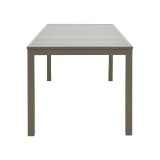 Tavolinë alumini Kliton pakoworld në nuancë shampanjë 150x80x74cm
