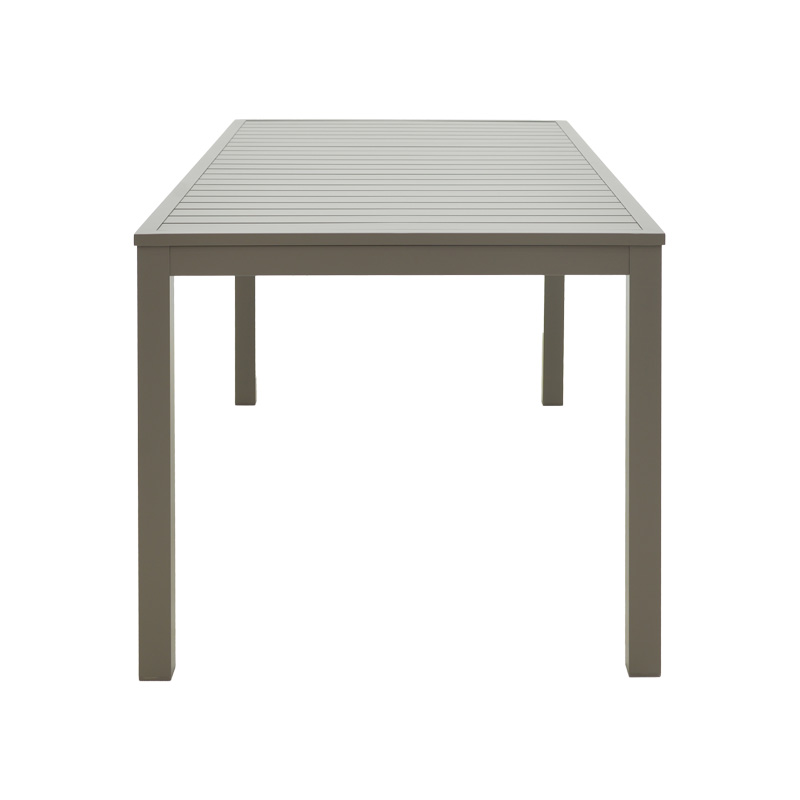 Tavolinë alumini Kliton pakoworld në nuancë shampanjë 150x80x74cm