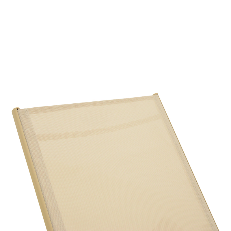 Shezlong alumini Boka pakoworld kapuçino-tekstilen në shampanjë 60x192x31cm