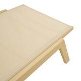 Shezlong alumini Boka pakoworld kapuçino-tekstilen në shampanjë 60x192x31cm
