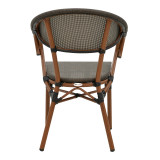 Fotel Isaia pakoworld alumin kafe e errët-tekstilen i zi 57x57x83cm