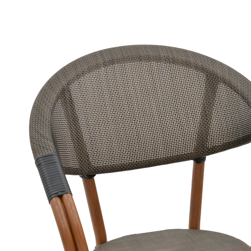 Fotel Isaia pakoworld alumin kafe e errët-tekstilen i zi 57x57x83cm