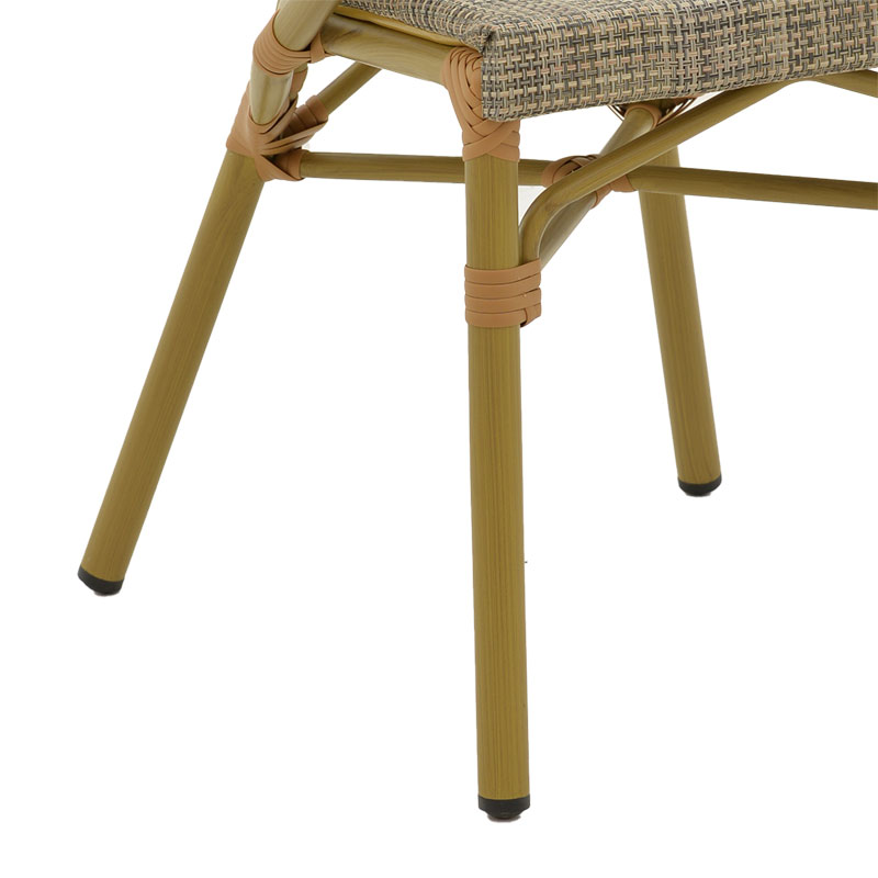 Fotel Isaia pakoworld alumin natyral-tekstil gri 57x57x83cm