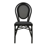 Karrige e palosshme Nacia pakoworld alumini i zi-textilene i zi 45x59x85cm