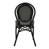 Karrige e palosshme Nacia pakoworld alumini i zi-textilene i zi 45x59x85cm